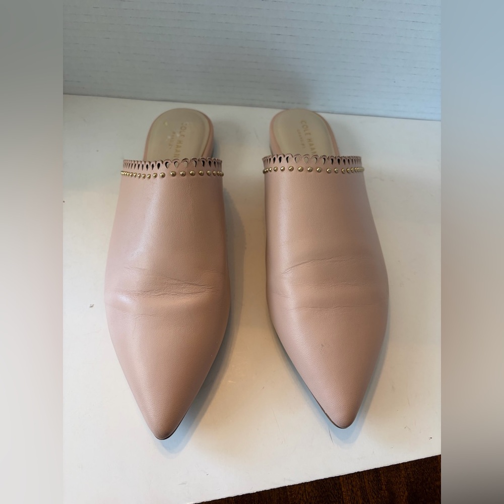 Cole Haan Raelyn Pink Studded Leather Mules size 9 - Picture 2 of 8